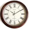 Relógios de parede Grande Relógio de Luxo Retro Silencioso Madeira Sólida Decoração de Casa País Americano Sala de estar Moderna Horloge Presente FZ642