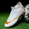 Säkerhetsskor män fotbollskor professionell unisex ankel fotboll stövlar cleats gräs träning match sneakers futsal professional non slip soft 231202