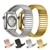 Pulseira de metal elástica para apple watch ultra 49mm 8 7 45mm 41mm pulseira de aço inoxidável para iwatch 6 5 4 3 se 44mm 42mm 40mm