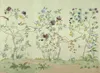 Sfondi Carta da parati in seta dipinta a mano Pittura di fiori e frutta con uccelli CARTA DA PARATI DIPINTA A MANO Rivestimento murale Molte immagini opzionali
