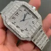 Montre de marque personnalisée Moissanite diamant glacé avec prix de gros de la Chine fournisseur entreprise SEIKO bijoux de mode hommes 6mm