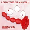 Vibrateurs 360 Rotation Butt Plug Vibrateur avec 10 modes de vibration rotatifs Masseur de prostate Forme Rose Perles Anales Sex Toys pour Femmes Homme 231204