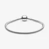 New Moments 925 Sterling Argent Classique Élégant Serpent Chaîne Bracelet Fit Authentique Européenne Dangle Charme Pour Les Femmes Mode DIY Jewel300P