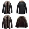 куртка мужские кожаные куртки теплая утолщенная ветровка пара свиданий повседневное деловое пальто с воротником для волос мужские стили куртка модное зимнее пальто