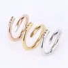 Love Rings Womens Band Ring Jewelry Titanium Steel Single Nail European and American Fashion Street Casual Par Classic Gold Sil20e