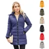 Puffer Coat 2023 New Waterproof Detachable Hat Long Sleeve Winter Warm Cotton Coat for Women 767