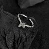 Cluster Ringe Ventfille 925 Sterling Silber Schmetterling Zweig Ring für Frauen Mädchen Geschenk Retro Öffnung Vielseitiger Schmuck Dropship Großhandel