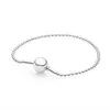 Bangle 100% 925 Sterling Silver Rose Ball Clasp ESSENCE COLLECTION Beaded Snake Chain Bracelet Fit Fashion Charm trendy DIY jewelry 231204