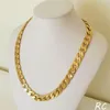 Classic Mens 18k Real Yellow Solid Gold Chain Necklace 23 6inch 10mm sqckFTU queen66272d