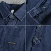 Camicie casual da uomo Camicia a maniche lunghe in denim gessato lavato vintage alla moda Primavera e autunno Tutto con carico americano