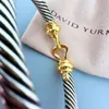 DY bracelet designer cable bracelets fashion jewelryHigh quality sterling silver men's David Ullman classic Buckle K