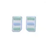 Stud Earrings Korean Style Square Striped For Women Green Purple Enamel Y2K Jewelry Gift Accessories