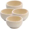 Dinnerware Sets 4 Pcs Small Wooden Bowl Simulated Kitchen Toys Tableware DIY Cutlery Child Decor