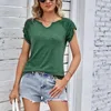 Kadın Tişörtleri Egzersiz Gömlek İlkbahar ve Yaz Kısa Kollu Çarpışma Renkleri Kadın Uyku Tees Uzun Kollu Lavanta