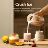 1pc yeni elektrikli taze meyve sıkacağı 10 bıçak güçlü ezilmiş buz kablosuz mini taşınabilir blender şişe suyu ayıkları smoothie mikser çift fırın