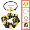 Strand 40-teiliges Set aus Softball-Charm-Armbändern und Sport-Haarbändern, verstellbare Perlen, Armband-Haargummis