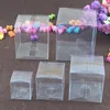 50pcs carrés en plastique transparent PVC boîtes transparentes étanche boîte-cadeau PVC étuis de transport boîte d'emballage pour enfants cadeau bijoux bonbons toy296m