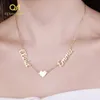 Mode aangepaste namen hartsymbool ketting roestvrij stalen hangers verklaring gepersonaliseerde choker voor vrouwen cadeau gouden sieraden Q111211Q