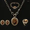 Necklace Earrings Set Moroccan Arabic Wedding Bridal Jewelry Woman Quality Dubai 18K Gold Plated Custom Jewellery Wholesale