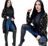 Luxury Desinger Womens Cardigans Sweaters Jacka Sticked Casual Woman Printed Flowers Mid-Length Black Sweater