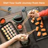 Kit de fabrication d'outils à Sushi 20 en 1, rouleau Bazooka avec couteau, tapis en bambou, moule à riz, baguettes, plats à Sauce 231204