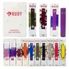 Ruby Disposable Vape Pens E-Cigarette 1.0ml 1000mg Empty Cartridges Ceramic Coil 280mAh Rechargeable Battery With Pakaging 10 Colors