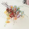 Decorative Flowers 60cm Artificial Azalea Flower Wedding Decoration Home Vase Arrangement Pink Butterfly Light Luxury Style Ornaments