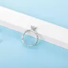 S925 Sterling Silver Ring, European och American Birthday Fashion Beehive Six Claw Set med Diamond 1Ct Gemstone Women's Mosang Stone Ring