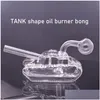 Smoking Pipes Mini Tank Glass Oil Burner Water Rig Small Bongs Hookahs Downstem Filter Bubbler Ash Catcher Dab With 14Mm Male Oi Drop Dhccv