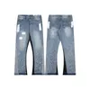 purpleJeans Mens Designer Speckled Letter Print Denim Trousers Slimming Jean Womens Decoration Casual Blue Straight Embroidery Printing Cargo Pants Sweatpants G