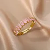 Кластерные кольца роскошное циркон для женщин CZ Crish Crystal Gemetric Geometric круглый обручальный кольцо обручальное ювелирное изяватель