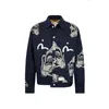 Evisus Designer Veste Homme EV Multi Poche Lavé Denim Evised Veste Femme Lâche Casual Evisulies Lucky God Automne et Hiver M Buddha Head Denim Evisulies 931