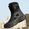 Stivali da uomo tattici militari scarpe casual da uomo in pelle SWAT esercito stivale da moto caviglia combattimento nero Botas Militares Hombre y231204