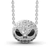 Nightmare before Christmas Skeleton Necklace Jack Skull Crystals Pendant Women Witch Necklace Goth Gothic Jewelry Whole J1218193G