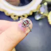 Pierścienie klastra Naturalne Alexandrite Pierścień 925 Srebrny certyfikat 4x6mm kamień szlachetny piękny prezent dziewczyny