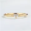 Pierścienie zespołu małe pierścionki w kształcie serca dla kobiet złoty kolor zaręczynowy pierścionek zaręczynowy Jewellry cyrkon romantyczna biżuteria mody upuść zależność dhmwr