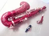 Best Quality Red Alto Saxophone Japan varumärke Alto Saxofon E-Flat Music Instrument med munstycke Professional