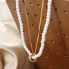 Pendant Necklaces Baroque Freshwater Pearl Female Necklace Romantic Love Heart Natural Jewelry For Women Wedding Gifts No Fade