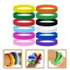 Polssteun 12 stuks siliconen lichtgevende armbanden rubberen glow-polsbandjes voor kinderen tieners volwassenen