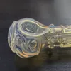 Cachimbos de vidro Cachimbo de vidro com fumaça prateada pesada