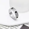 High Edition Black Ceramic Love Rings Wedding Band Women SCREW Marking 3 Rows Diamond Paled 316L Titanium Steel Designer Jewel270T