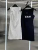 Basic & Casual Dresses Designer Brand Shenzhen Chaopai 2023 Spring/summer New Product Contrast Color Letter Hot Text Waist Wrap Sleeveless Dress Vest 3LK4