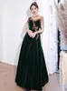 Ethnic Clothing Yourqipao Green Chinese Evening Dress Traditional Cheongsam Prom Gowns Long Qipao Hanfu Skirt Women Wedding Party Dresses