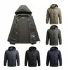 Mens Windproof Waterproof Hooded Coat Full Zip Lined Rain Jacket Outwear Tops