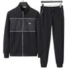 5 Herrspårsduits Designer Mens Tracksuit Luxury Men Sweatsuits Lång ärm klassisk modeficka som kör casual man kläder outfits byxor jacka två bit #017