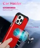 Finger Ring Holder Cases For Iphone 15 Pro MAX 14 Plus 13 12 11 X XR 8 7 Magnet Car Bracket 2in1 Hard PC Soft TPU Armor Shockproof Hybrid Layer Defender Anti-fall Phone Cover