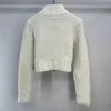 Listy Kobiety Kurtka swetra luksusowe luksusowe zamek błyskawiczny Sweters z eleganckim dzianinowym płaszcz