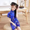 Abbigliamento etnico Cheongsam per bambini Estate Autunno Abito da principessa retrò Tradizionale cinese Bambina