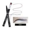 Ögonbrynsförstärkare 10st/Lot Drop Haraiyan Eyebrow 4 Fork Micro Carving Liquid Pencil Mycket fin vattentät ton ögonbryn Tattoo Pen DHCSU