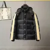 2023 Veste pour hommes à capuche Automne Hiver Down Parkas Lettre avec coupe-vent à fermeture éclair Sports de plein air Koint Designer Manteaux Vêtements d'extérieur pour hommes Femmes Puffer JacketShaki Black J